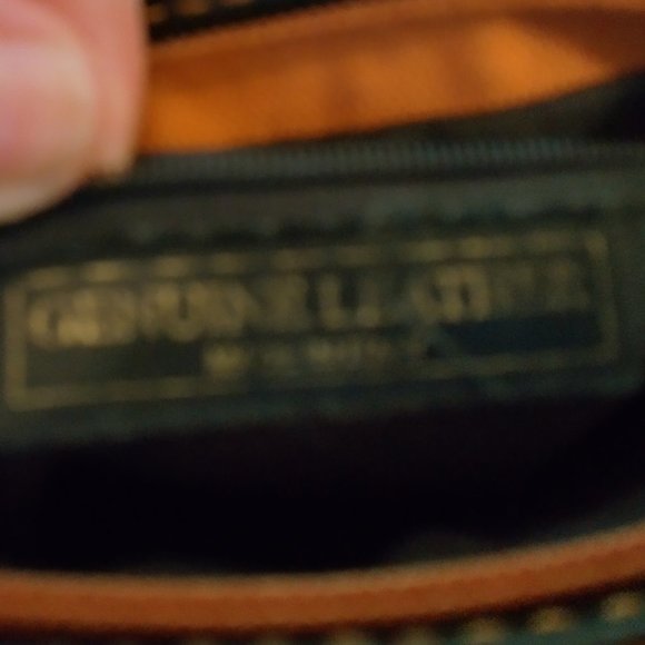 Vera Pelle Crossbody Bag Made in Italy Leather Zipper Front Nice - Picture 11 of 12